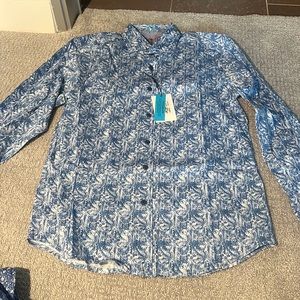 NWT Robert Graham Blue Paisley Wain Woven Dress Shirt (S)